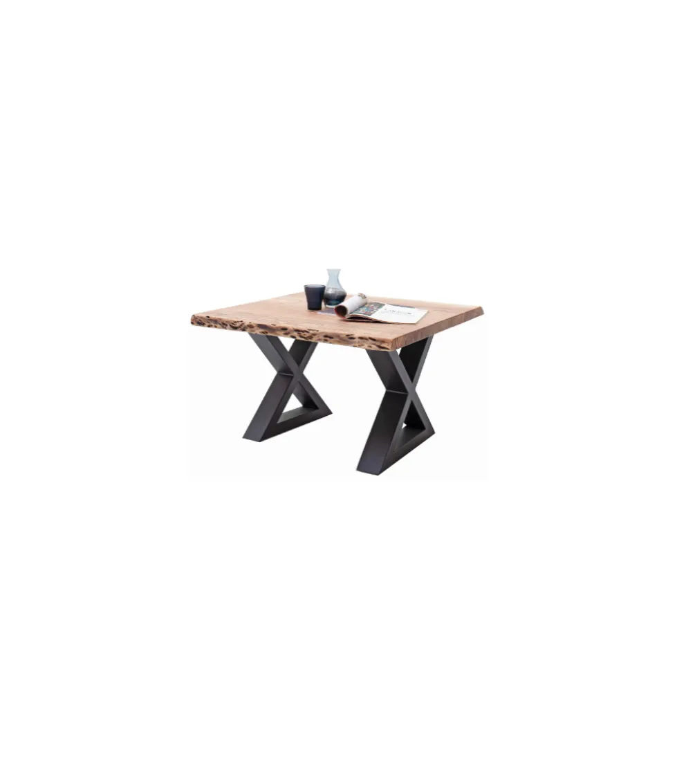 Stolik kawowy CARTAGENA 75 cm drewno akacja