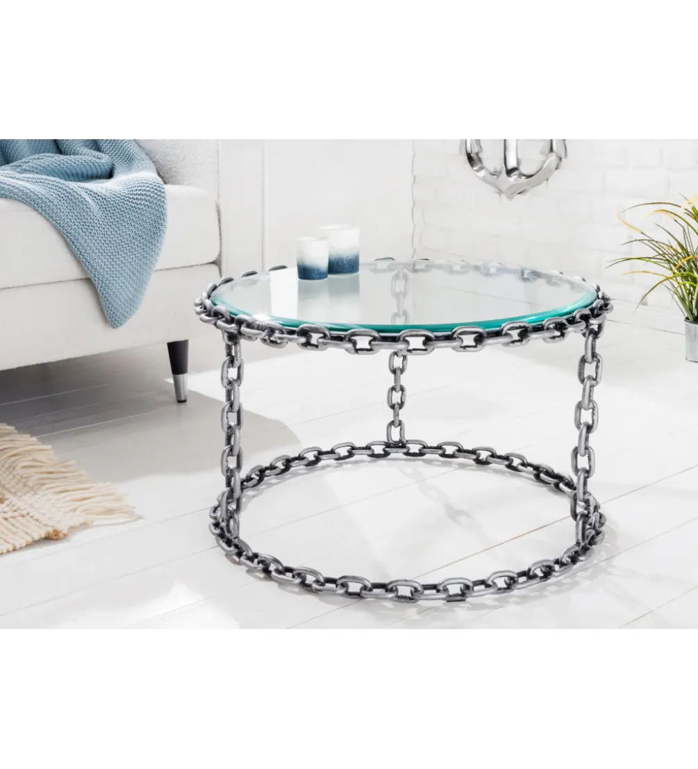 Stolik kawowy CATENA 65 cm srebrny