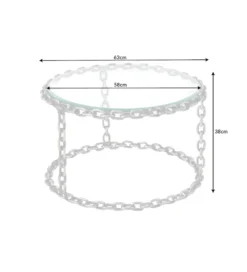 Stolik kawowy CATENA 65 cm srebrny