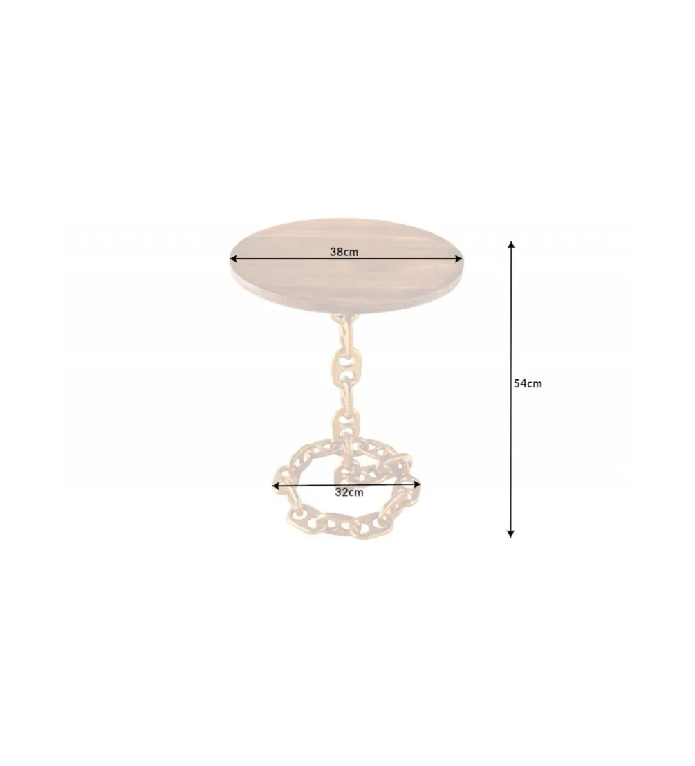 Stolik kawowy CATENA II 38 cm złoty