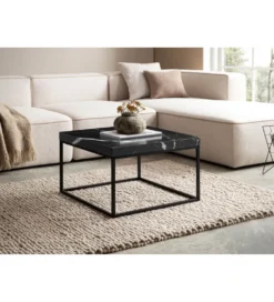 Stolik kawowy CAZANAD 60 cm w optyce marmuru