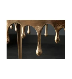 Stolik Kawowy 50 Cm Mystic Liquid Lin Złoty