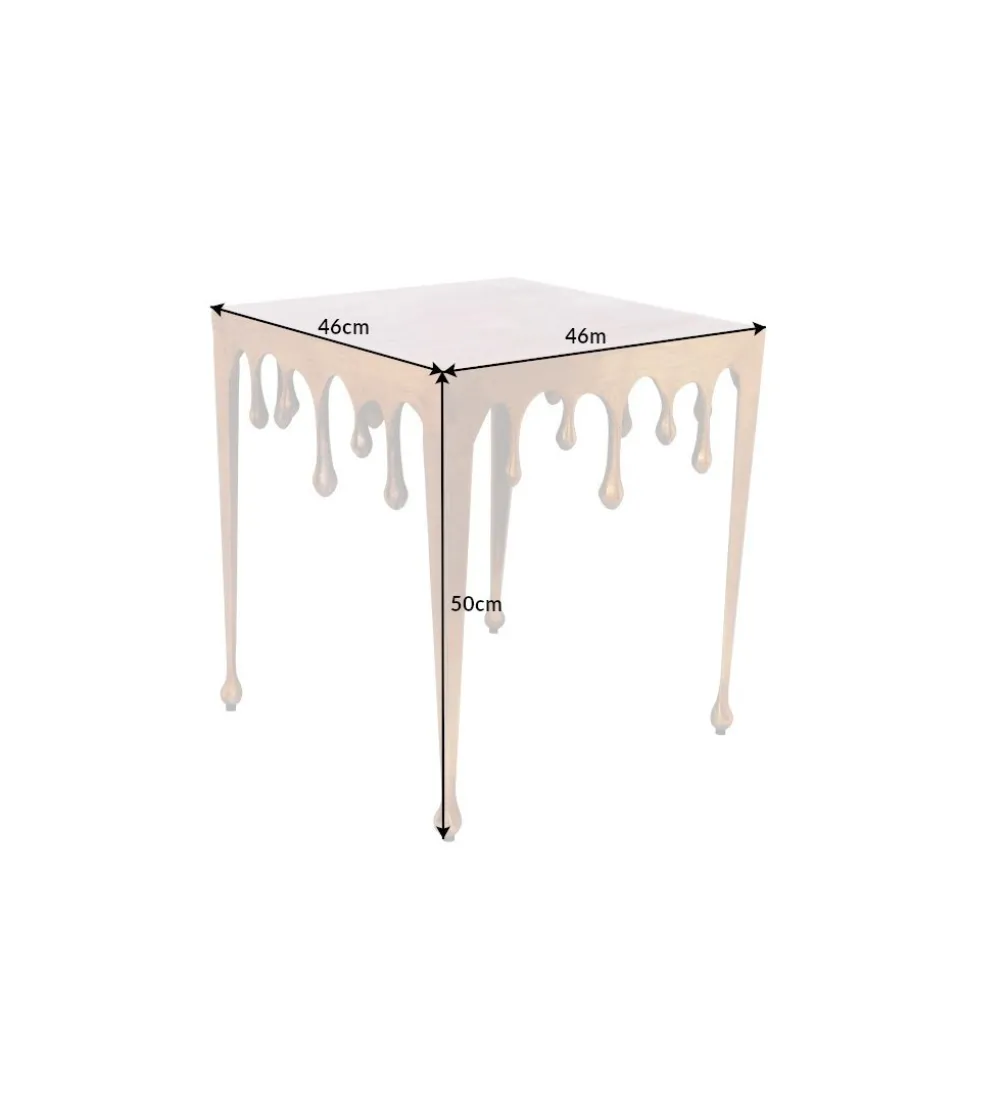 Stolik Kawowy 50 Cm Mystic Liquid Lin Złoty
