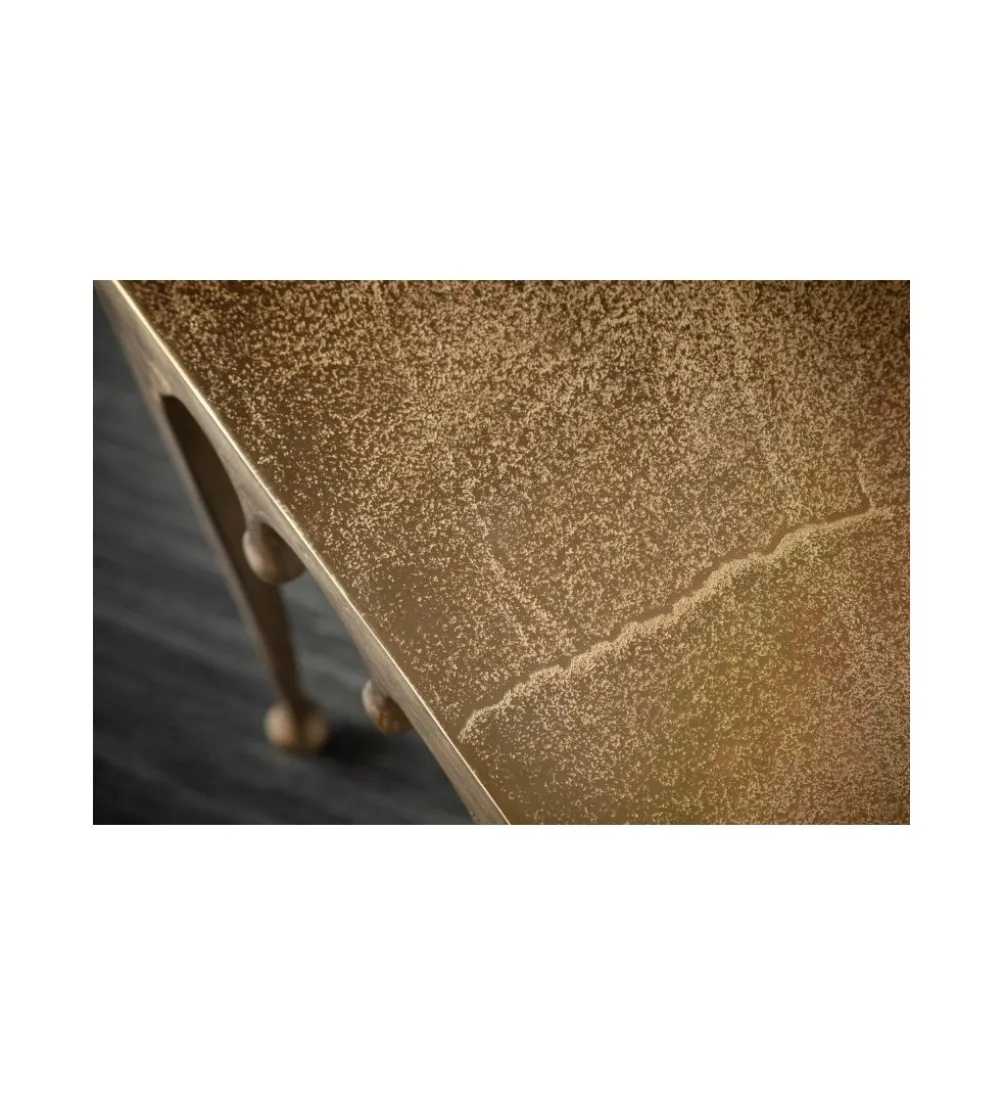 Stolik Kawowy 50 Cm Mystic Liquid Lin Złoty