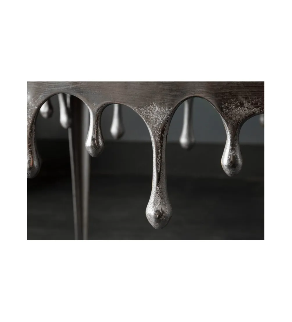 Stolik kawowy 44 cm Mystic Liquid Line srebrny