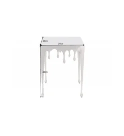 Stolik kawowy 44 cm Mystic Liquid Line srebrny