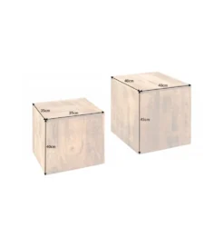 Stolik kawowy Craft FERNANDO set 2 drewno mango