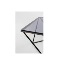 Stolik kawowy CRISTALLO 80 cm czarny grafit