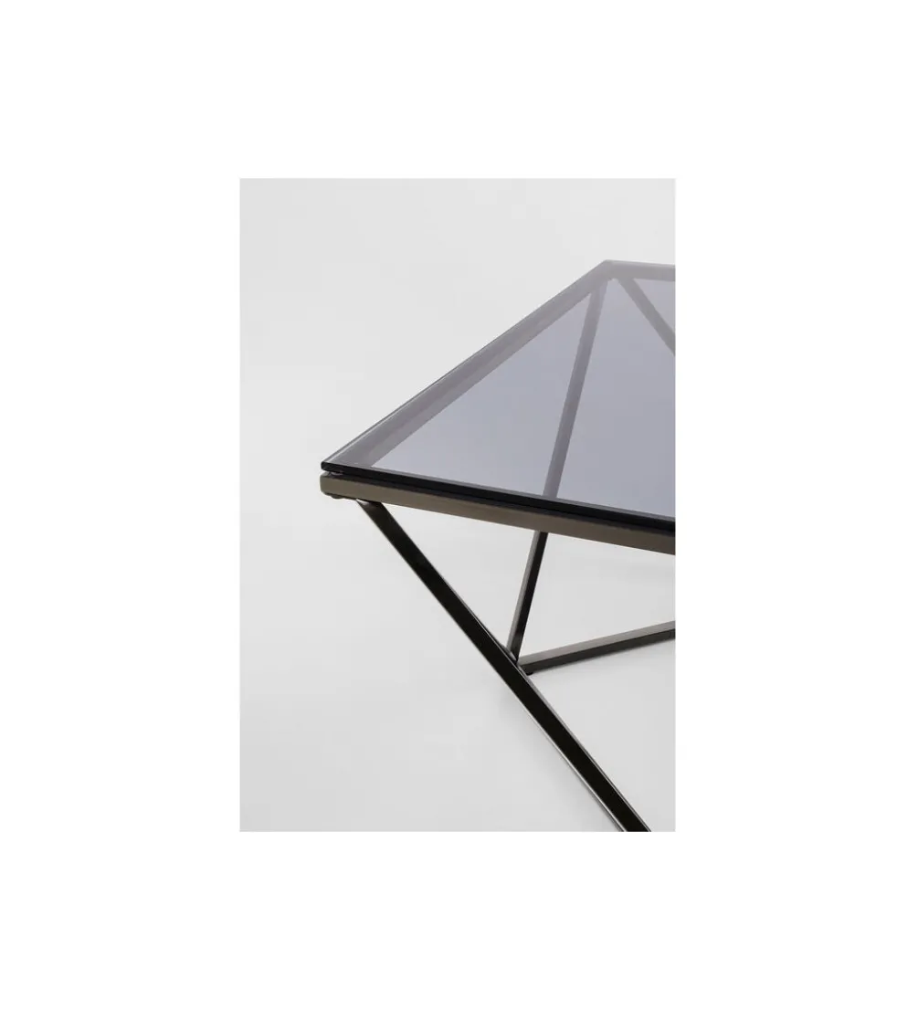 Stolik kawowy CRISTALLO 80 cm czarny grafit