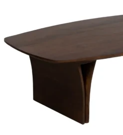 Stolik kawowy CUTYK 130 cm drewno akacja brązowe