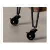 Stolik kawowy DEST 62 cm drewno kauczuk na kółkach
