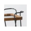 Stolik kawowy DEST 50 cm drewno kauczuk na kółkach