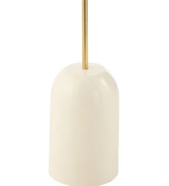 Stolik kawowy DISK 30 cm biało złoty