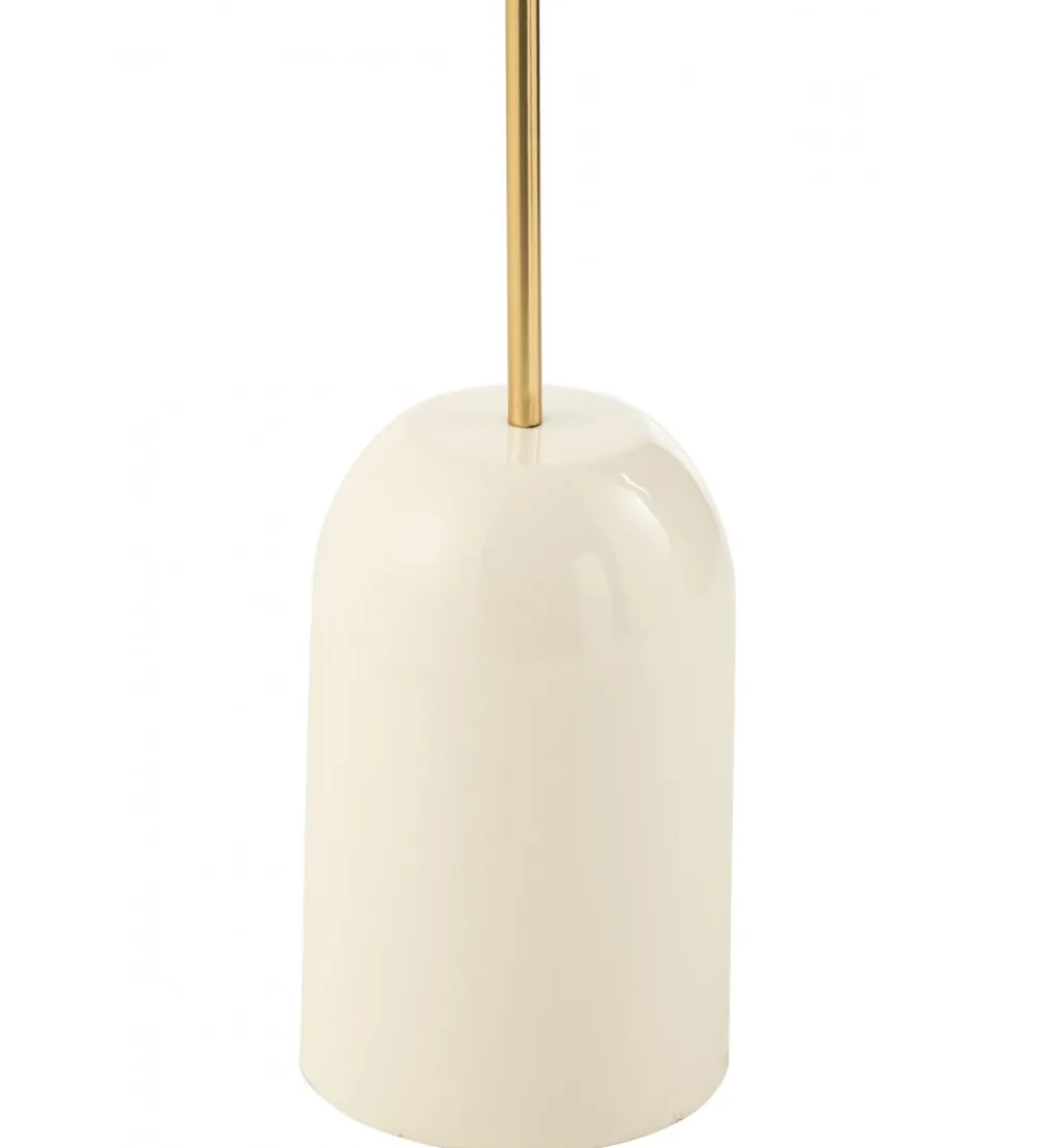 Stolik kawowy DISK 30 cm biało złoty