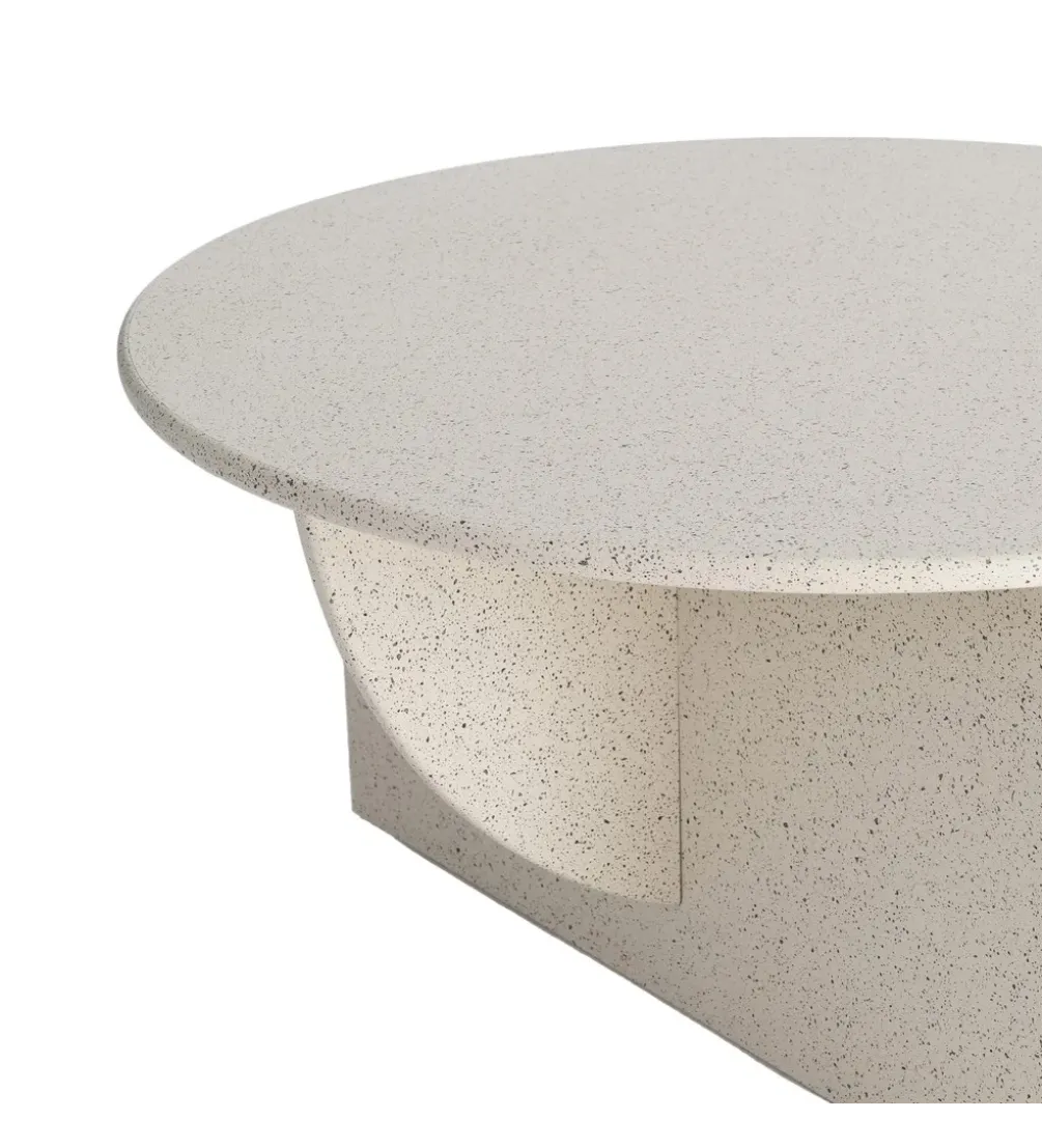 Stolik kawowy DOBEMA 80 cm efekt terrazzo
