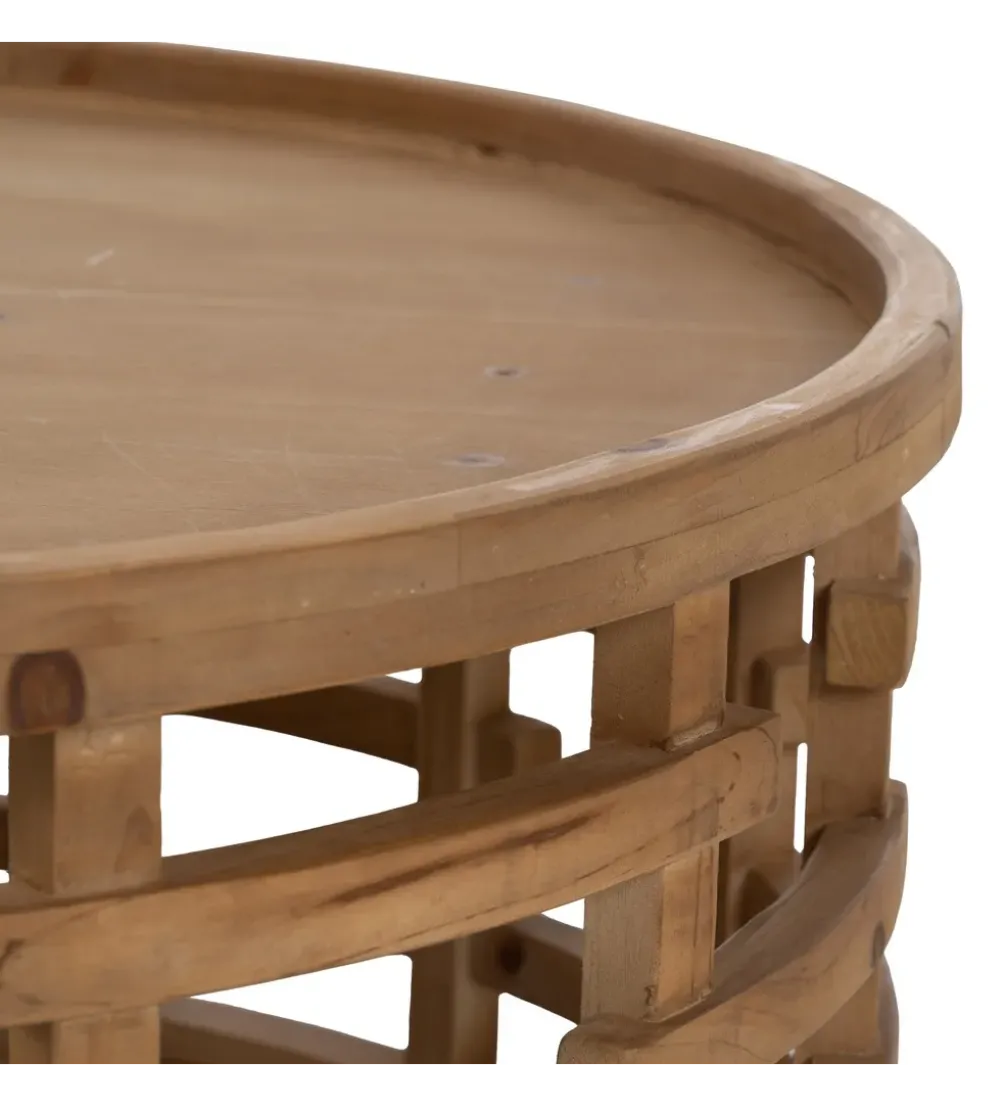 Stolik kawowy EMANEL 80 cm drewno jodła