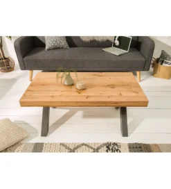 Stolik kawowy FACTORY 110 cm drewno dąb dziki