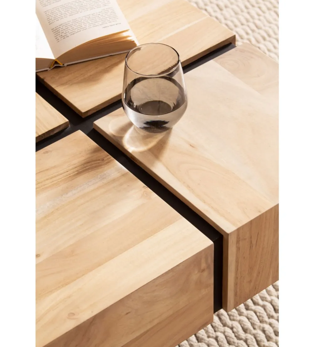 Stolik kawowy FATRA 60 cm drewno akacja