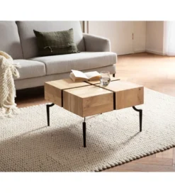 Stolik kawowy FATRA 60 cm drewno akacja