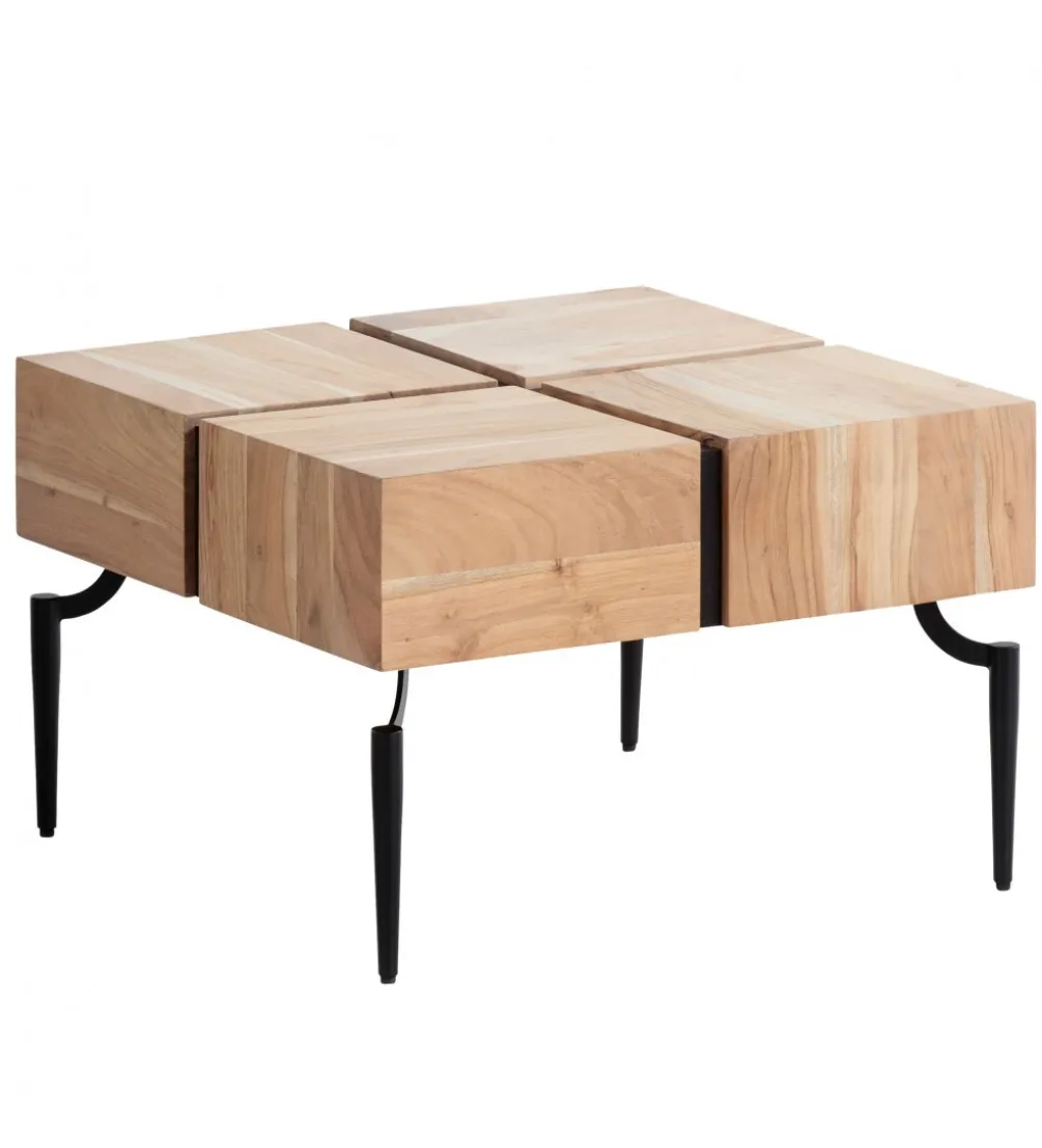 Stolik kawowy FATRA 60 cm drewno akacja