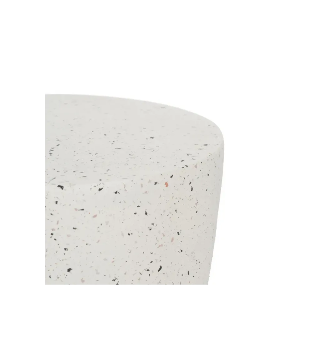 Stolik kawowy FIBRA 37 cm w odcieniach bieli