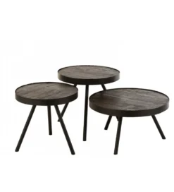 Stolik kawowy Fien 50 cm drewno mango