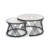 Stolik Kawowy FLAMINGO set 2 w kolorze szarego marmuru