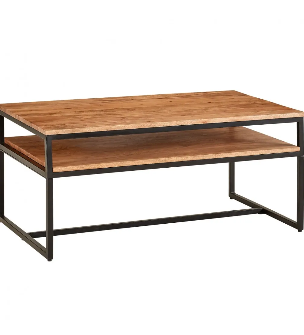 Stolik kawowy FUNI 100 cm drewno akacja