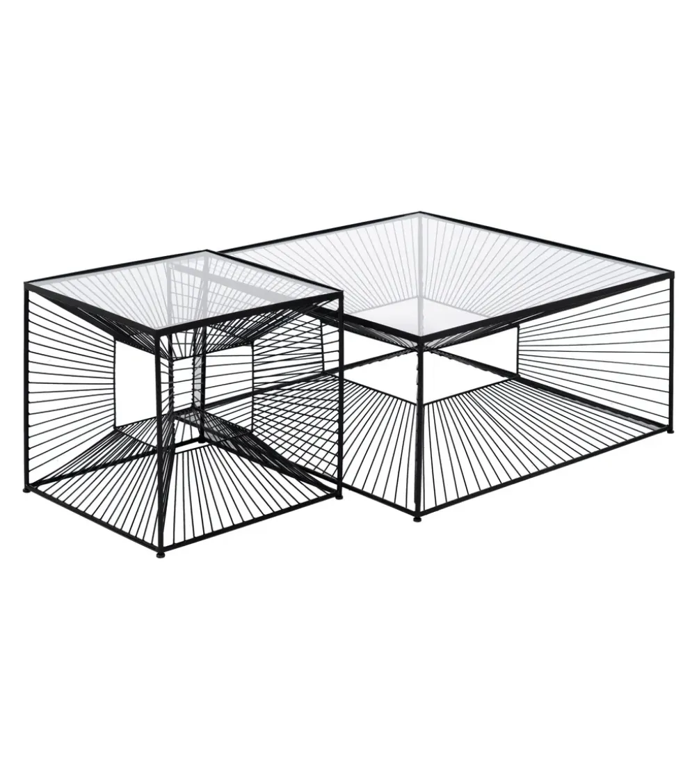 Stolik kawowy GEMETRO 80 cm czarny