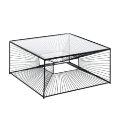 Stolik kawowy GEMETRO 80 cm czarny