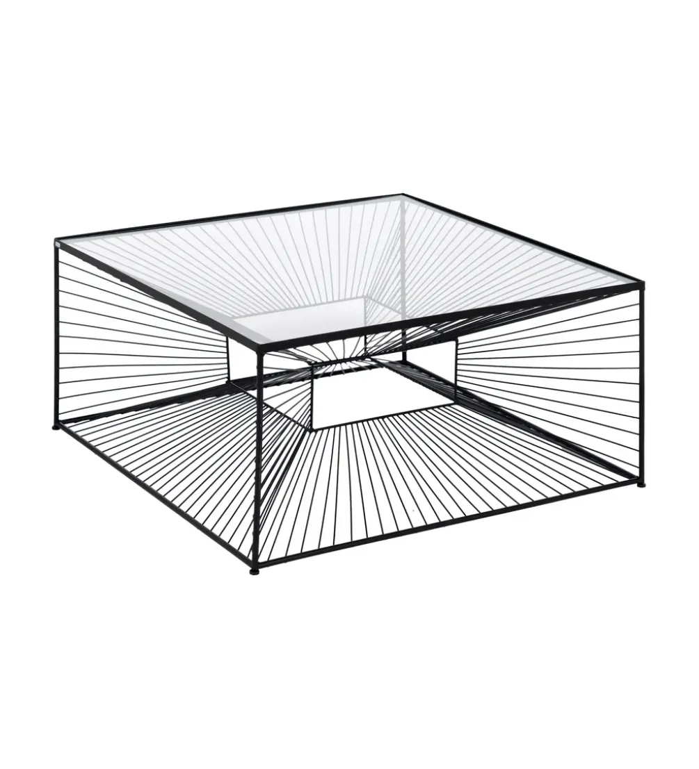 Stolik kawowy GEMETRO 80 cm czarny