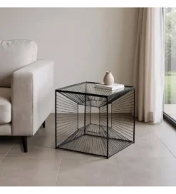 Stolik kawowy GEMETRO 45 cm czarny