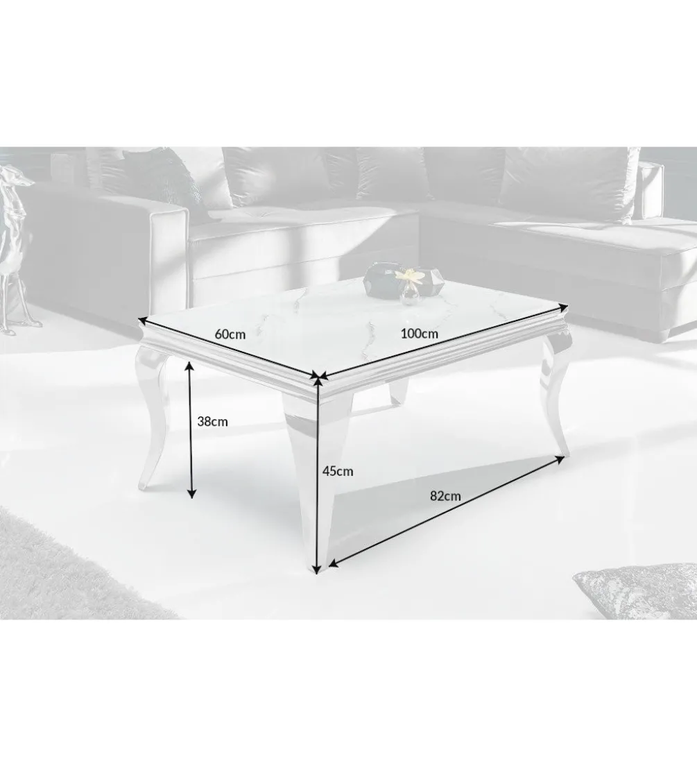 Stolik kawowy GLORIA 100 cm w optyce marmuru
