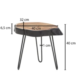Stolik kawowy GOA 40 cm drewno akacja
