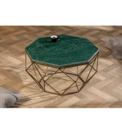 Stolik Kawowy GORAN II 69 Cm Marmur Zielony