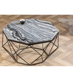Stolik Kawowy GORAN II 69 Cm Marmur Szary