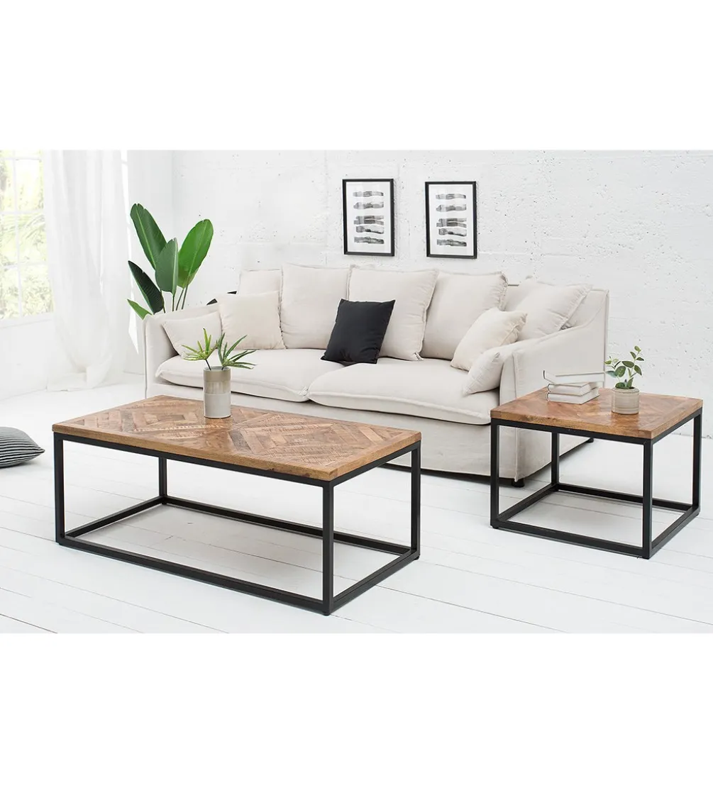 Stolik kawowy GRANDE Infinity Home 100 cm drewno Mango