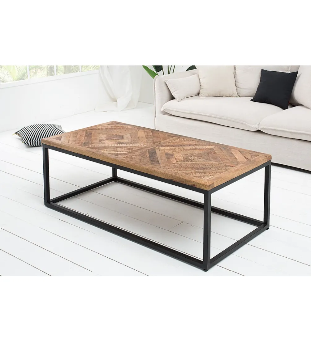 Stolik kawowy GRANDE Infinity Home 100 cm drewno Mango