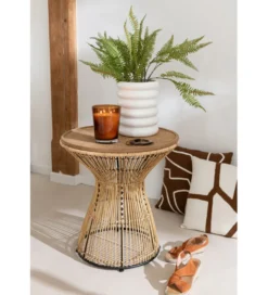 Stolik kawowy GROOVES 63 cm rattan