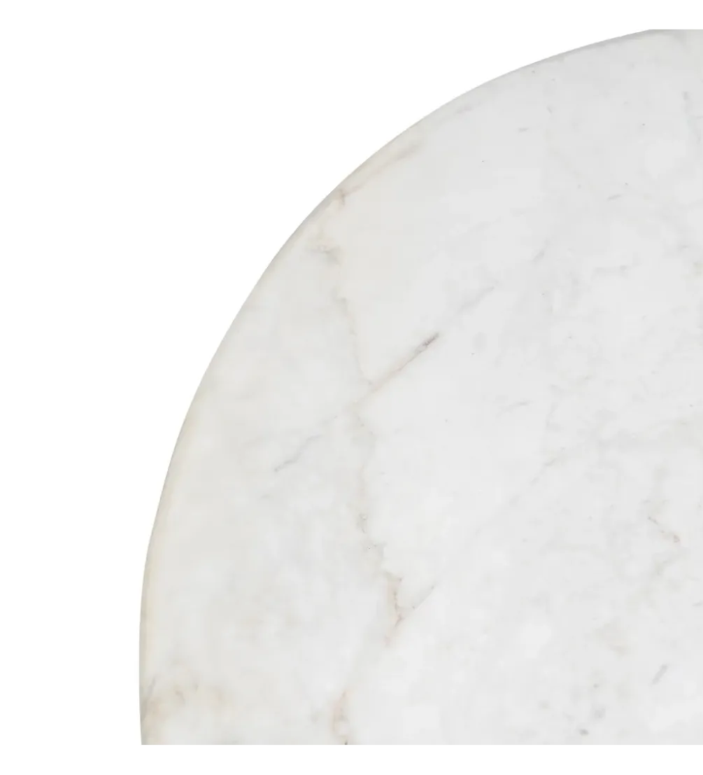 Stolik kawowy HUGI 135 cm marmur drewno mango