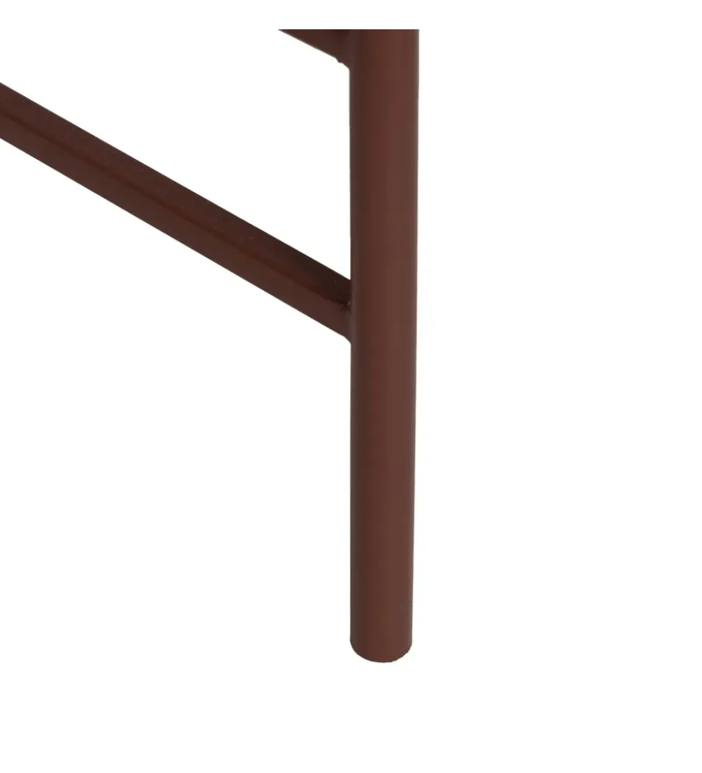 Stolik kawowy INDUSTRIAL 55 cm Ciemna Terakota