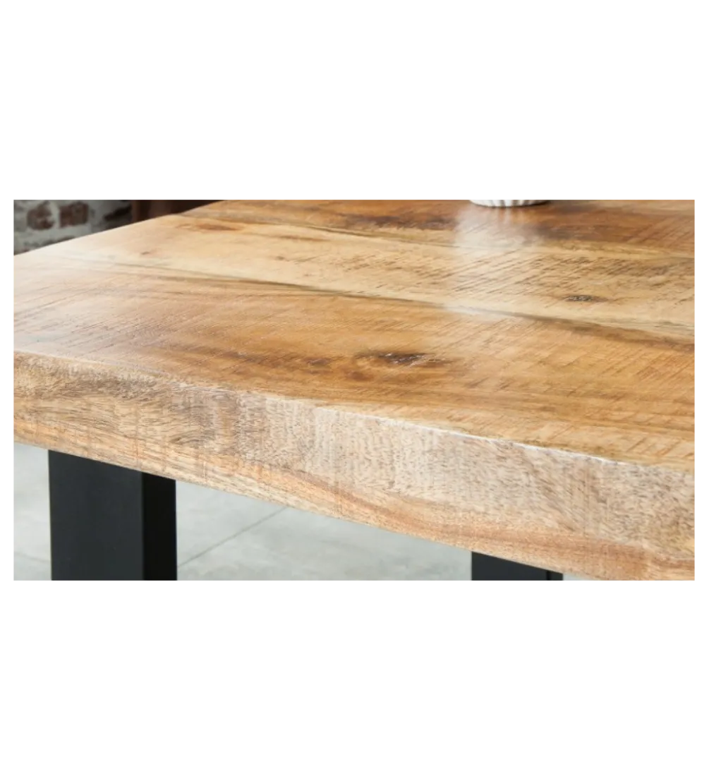 Stolik kawowy Iron Craft 100 cm drewno mango