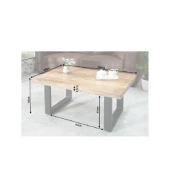 Stolik kawowy Iron Craft 100 cm drewno mango