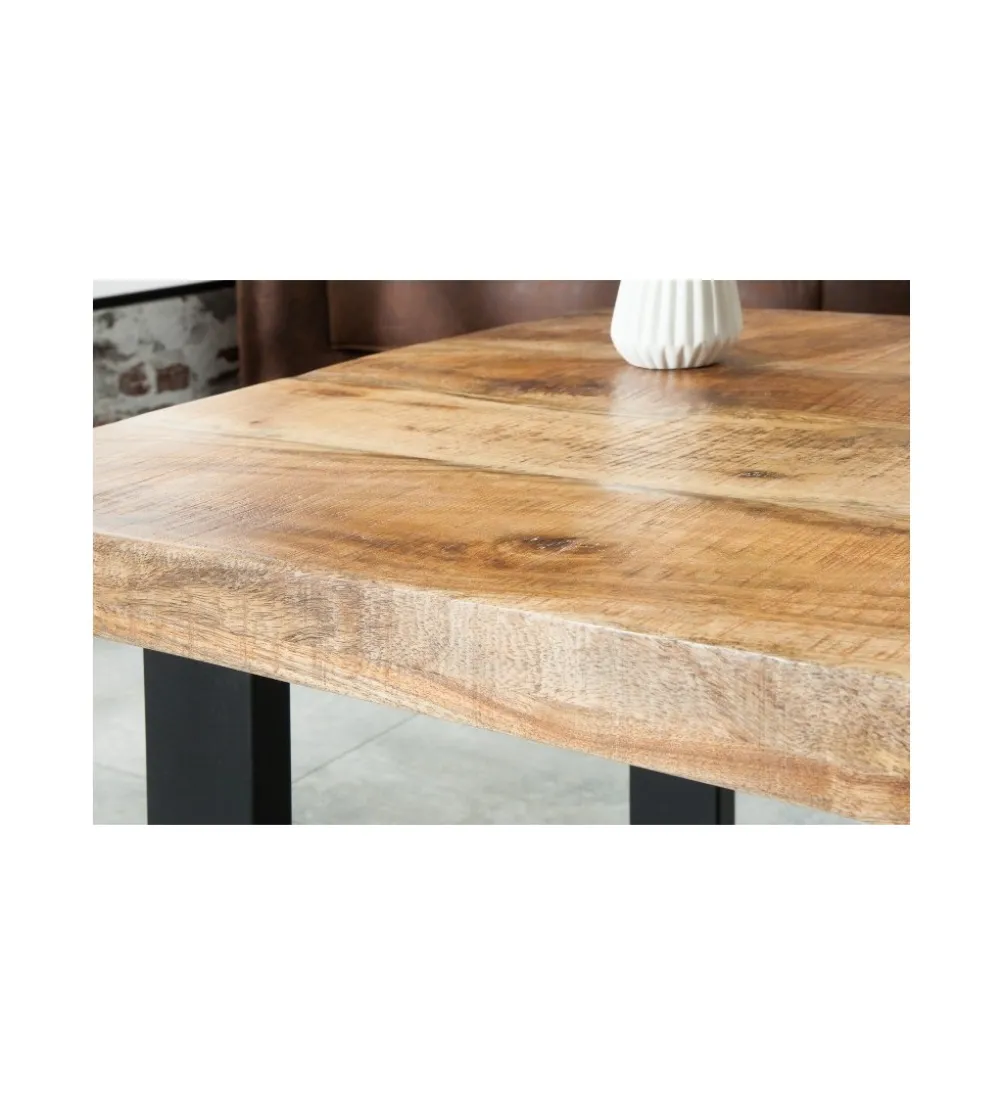 Stolik kawowy Iron Craft 100 cm drewno mango
