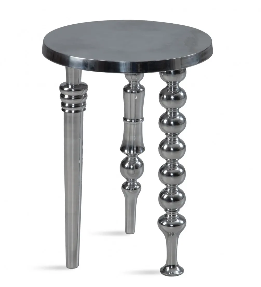 Stolik kawowy Jardin 44 cm srebrny