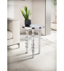 Stolik kawowy Jardin 44 cm srebrny