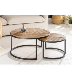 Stolik kawowy JAWA Viviena Lounge set 2 drewno mango