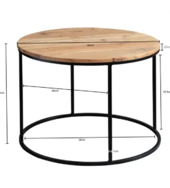 Stolik kawowy JORGI 60 cm drewno akacja