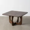 Stolik kawowy KIRITON 80 cm drewno mango