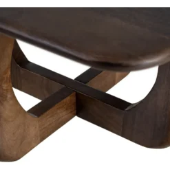 Stolik kawowy KIRITON 80 cm drewno mango
